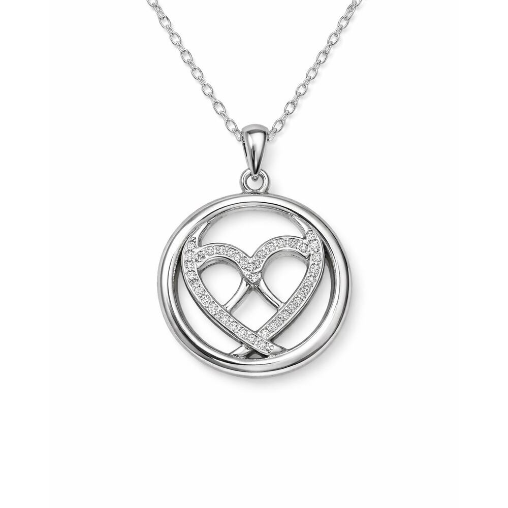 Footnotes sterling silver friendship necklace interlocking hearts pendant friend